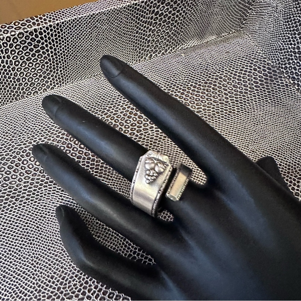 Emily silver tone spoon ring - Picture 2 of 14